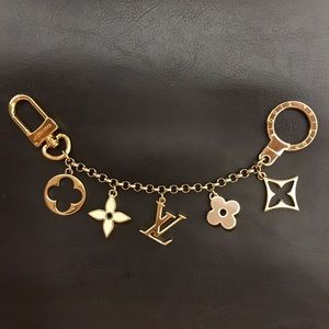 LOUIS VUITTON Fleur De Monogram Bag Charm Chain